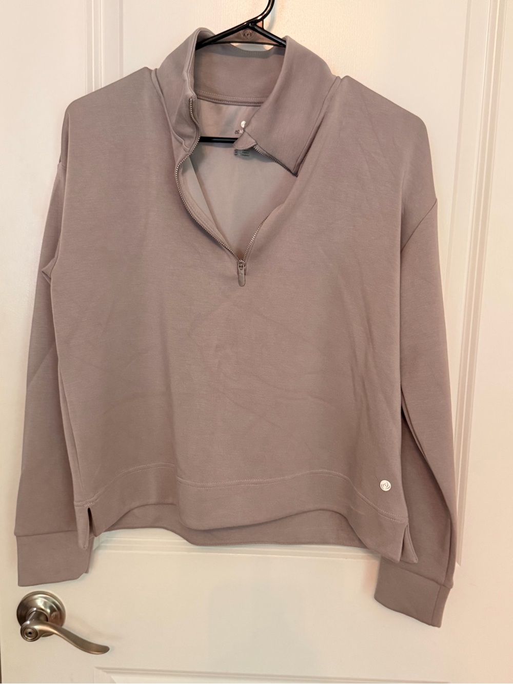 APANA Women’s Size Small Gray/Taupe Half-Zip Pullover Activewear Top